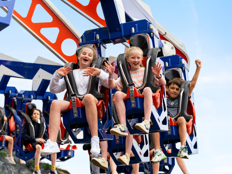 While riding the Endeavour, kids raised their hands.