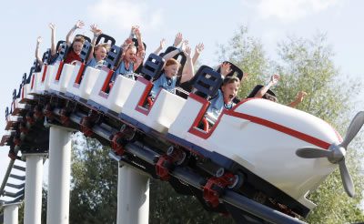 close up of children on a rollercoaster