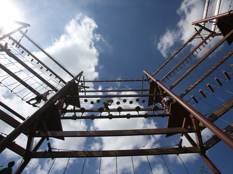 view of the skywalk attraction against blue sky