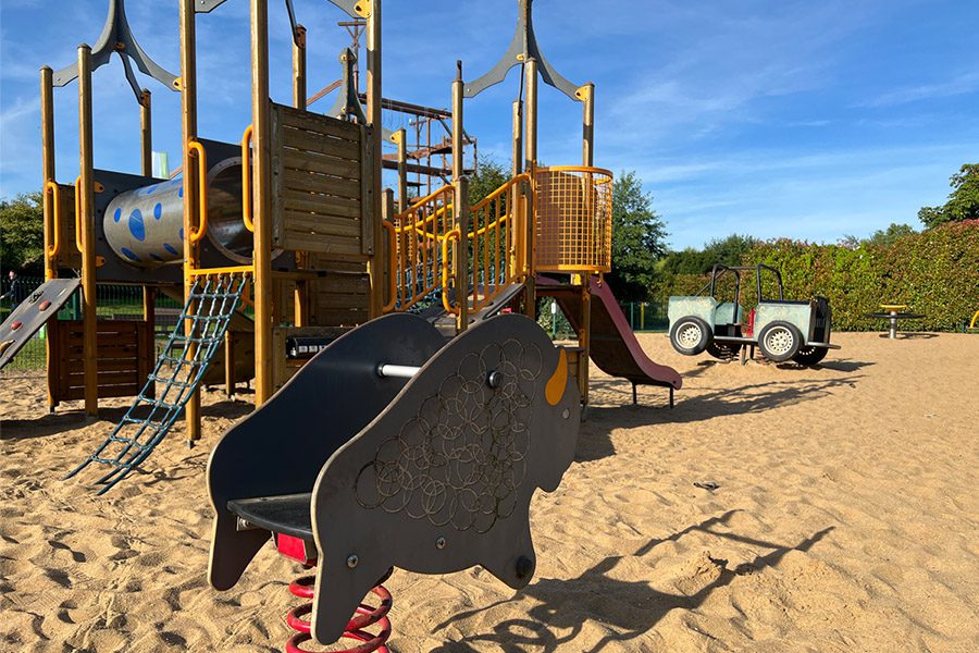 playground at emerald park in sand