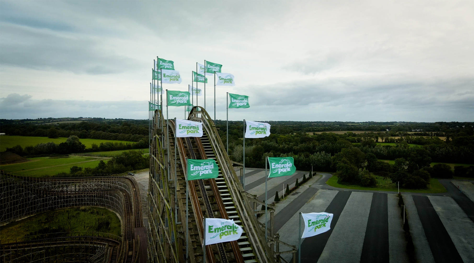 top of emerald park rollercoaster