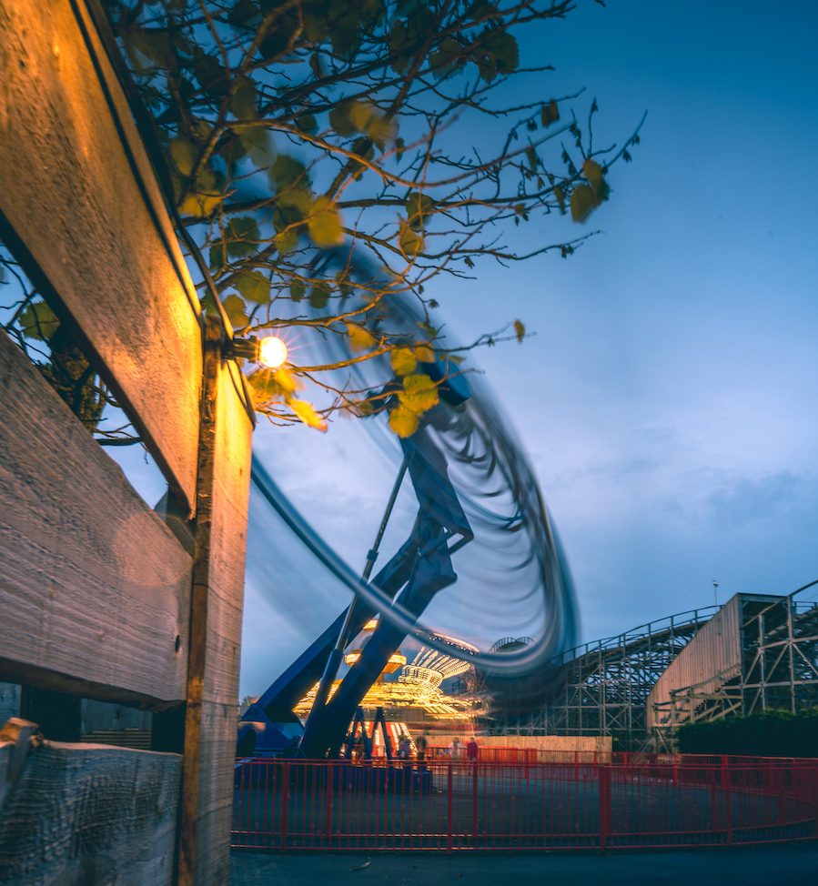 The Endeavour ride at Emerald Park at the After Dark Halloween event.